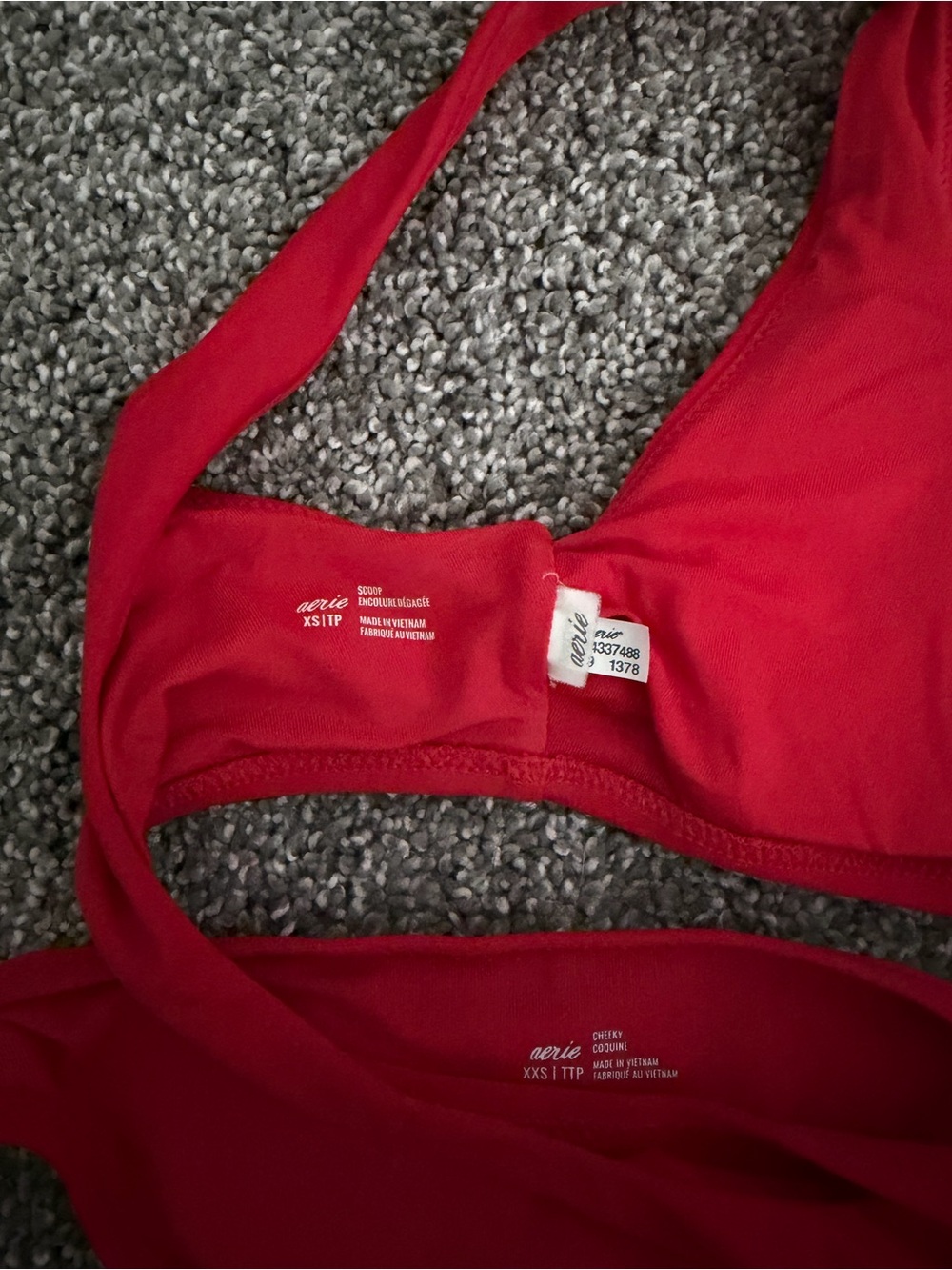 aerie Red Scoop Bikini Set - Picture 4 of 4